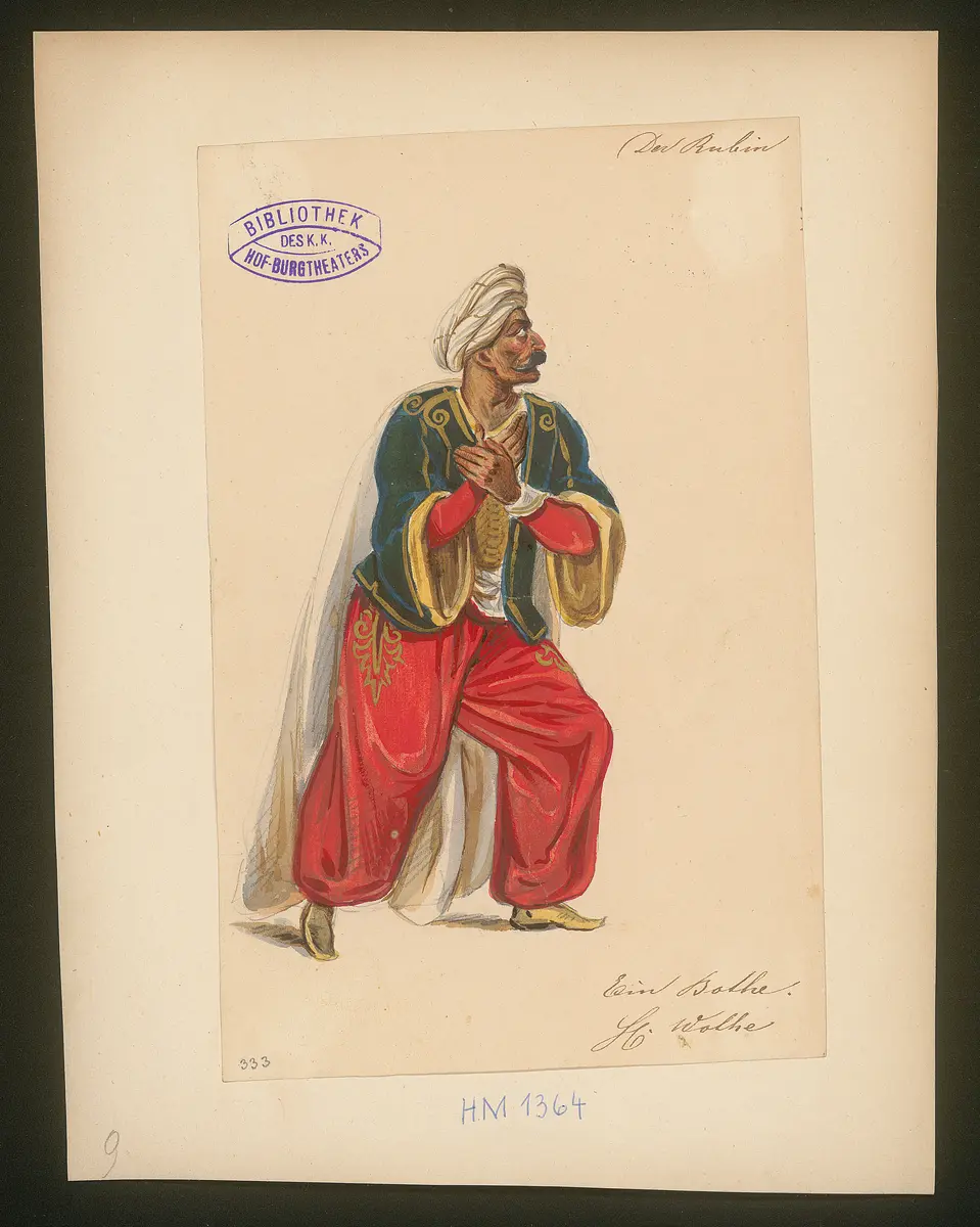 Der Rubin, Titel der Serie: Figurinen des k.k. Hof-Burgtheaters