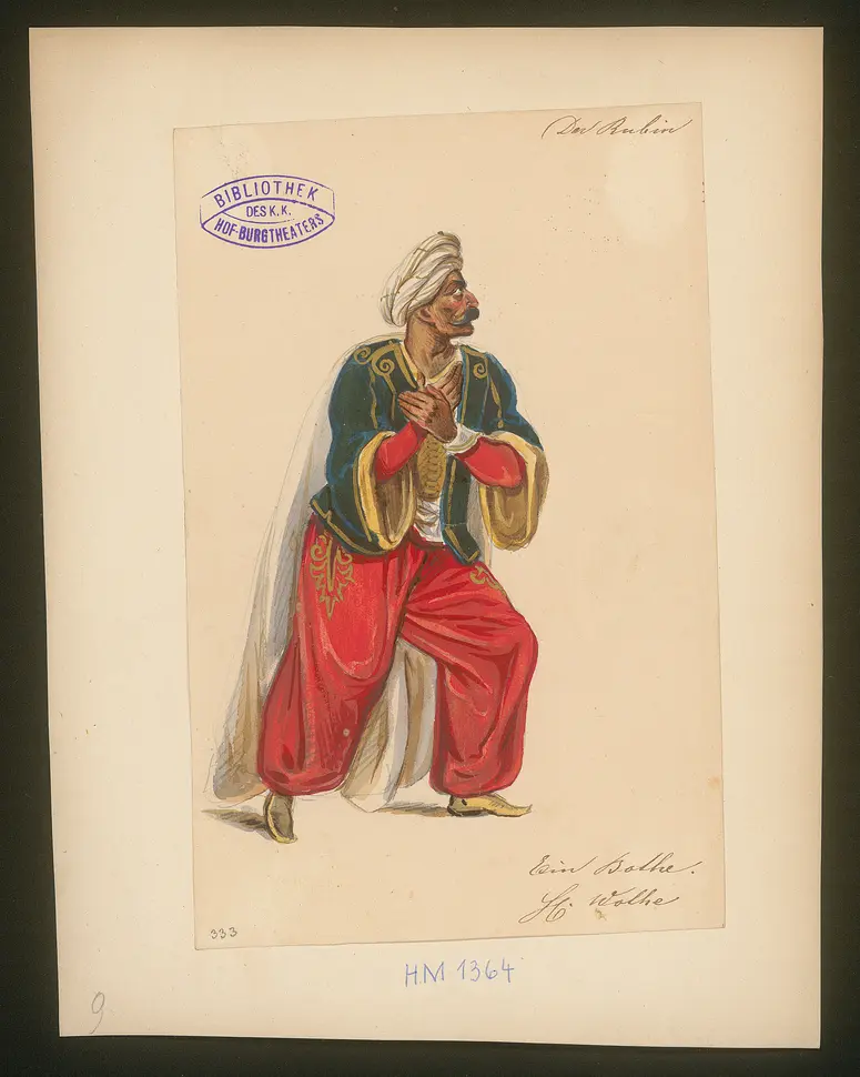 Der Rubin, Titel der Serie: Figurinen des k.k. Hof-Burgtheaters