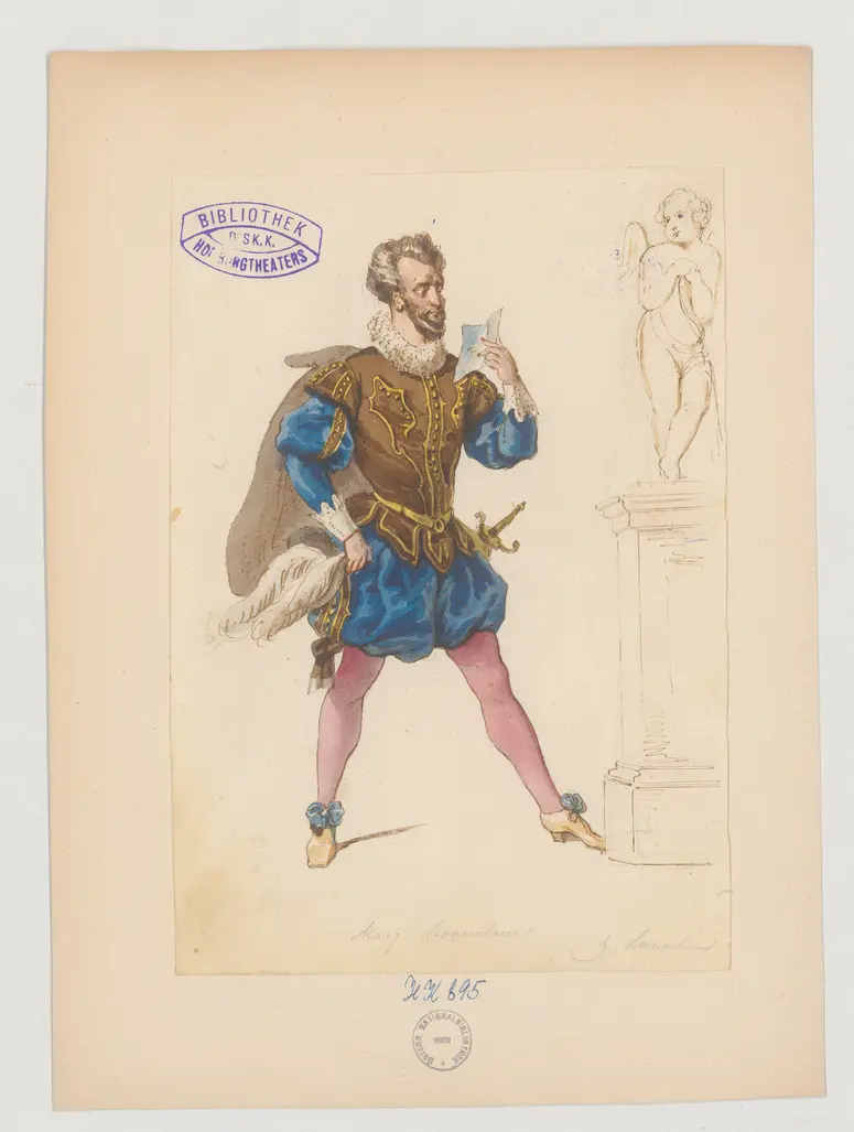 Marie von Medicis, Titel der Serie: Figurinen des k.k. Hof-Burgtheaters