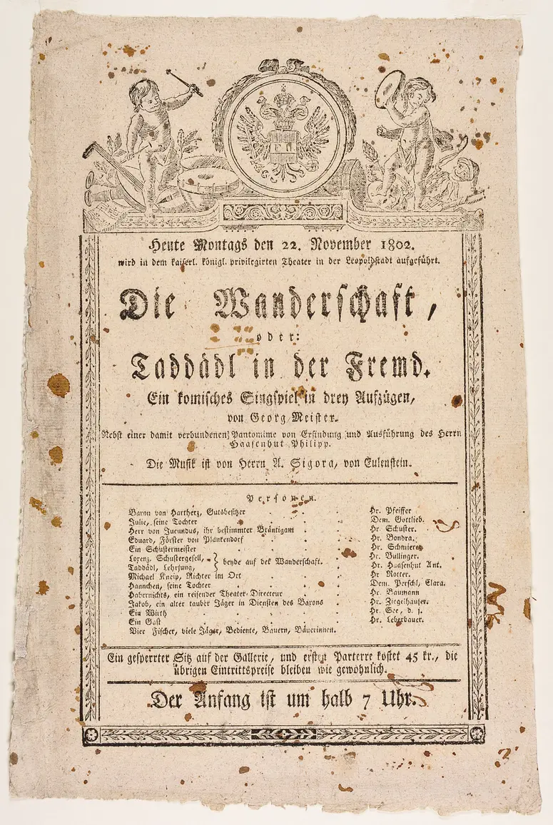 Die Wanderschaft oder Taddädl in der Fremd