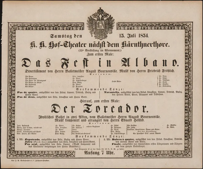 Das Fest in Albano, Festen in Albano, Der Toreador, Toreadoren