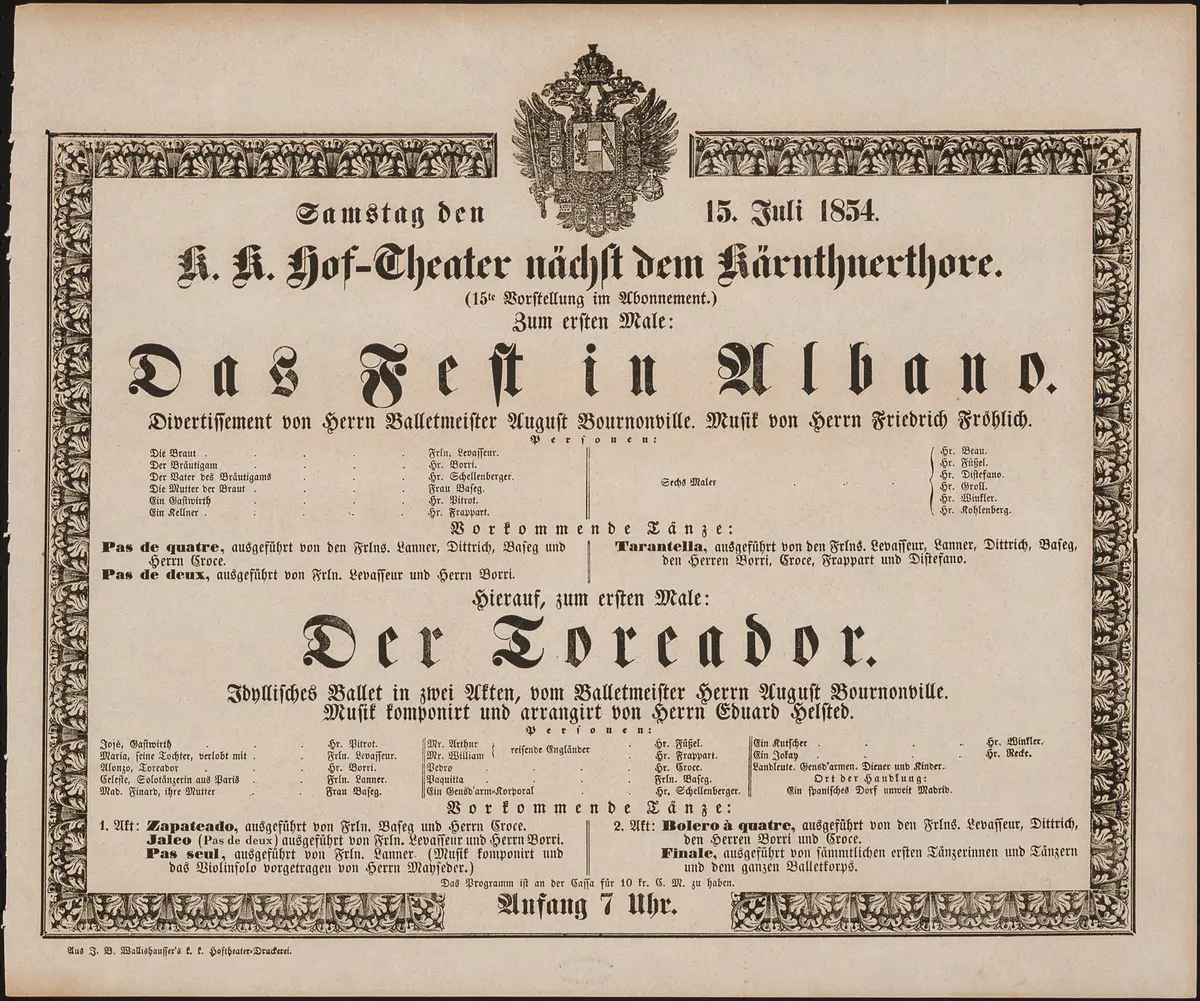 Das Fest in Albano, Festen in Albano, Der Toreador, Toreadoren