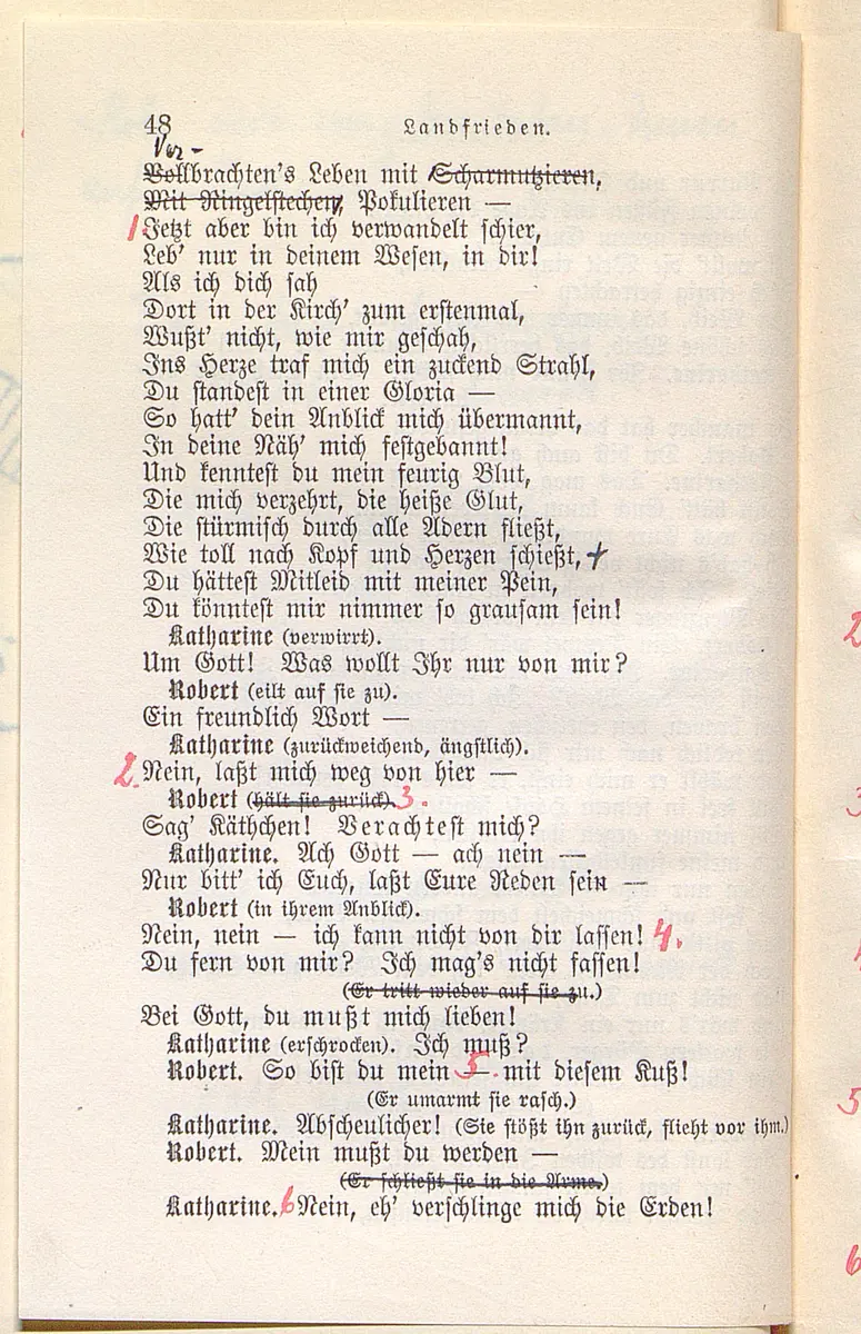 Landfrieden. Deutsche Komödie in drei Aufzügen