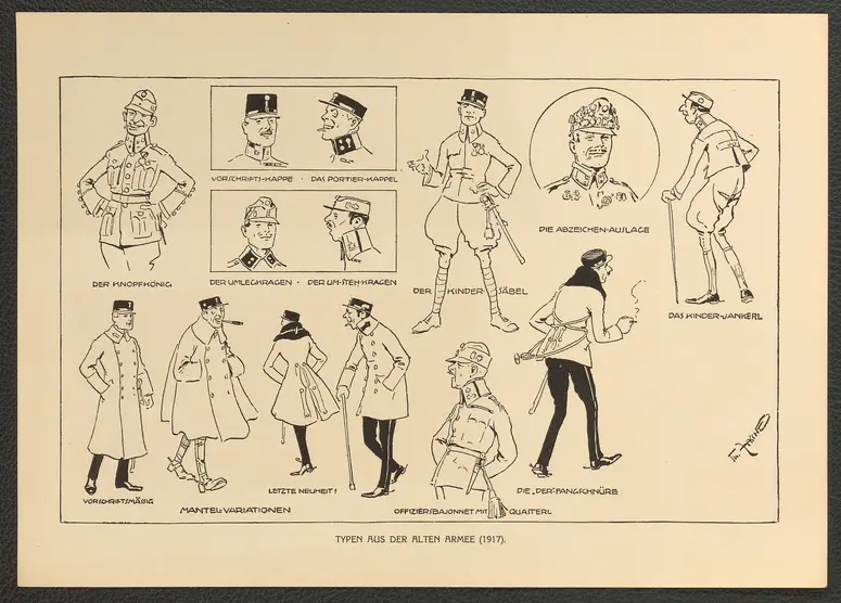 Typen aus der alten Armee. (1917), Titel der Serie: Theo Zasche's Lachendes Wien