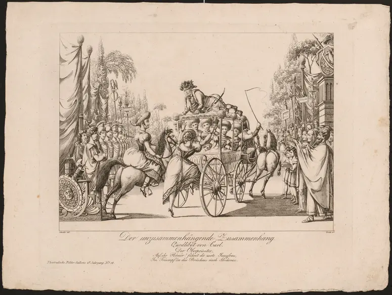Der unzusammenhängende Zusammenhang, Titel der Serie: Theatralische Bilder-Gallerie, Name der Zeitschrift: Wiener Theaterzeitung