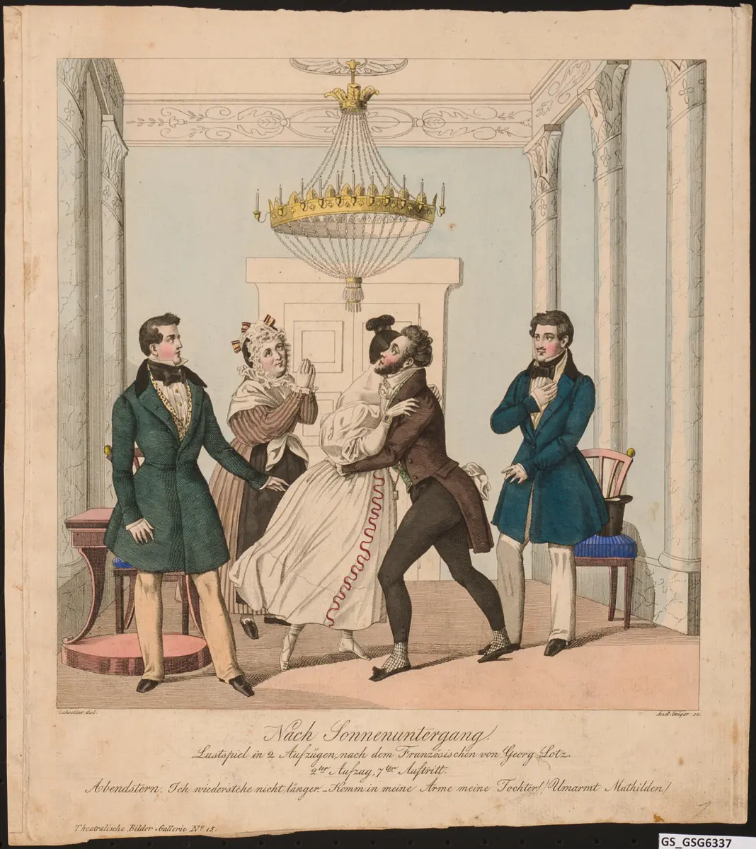 Nach Sonnenuntergang, Titel der Serie: Theatralische Bilder-Gallerie, Name der Zeitschrift: Wiener Theaterzeitung
