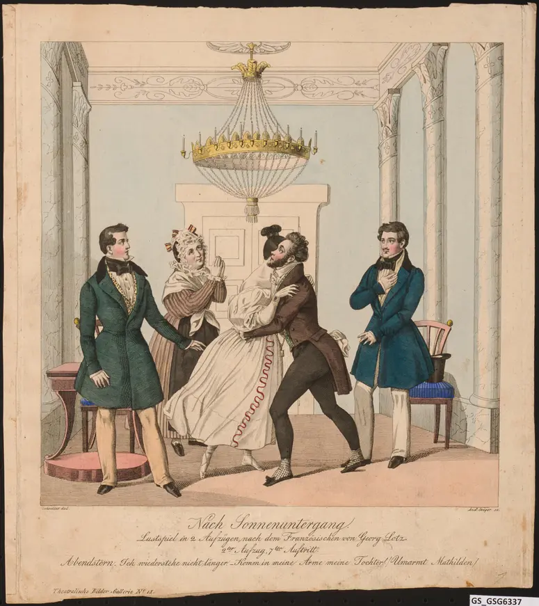 Nach Sonnenuntergang, Titel der Serie: Theatralische Bilder-Gallerie, Name der Zeitschrift: Wiener Theaterzeitung