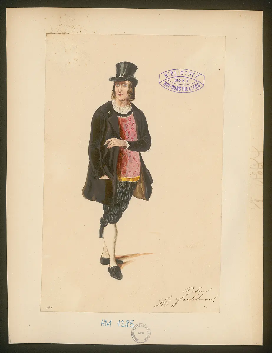 Peter im Frack, Titel der Serie: Figurinen des k.k. Hof-Burgtheaters