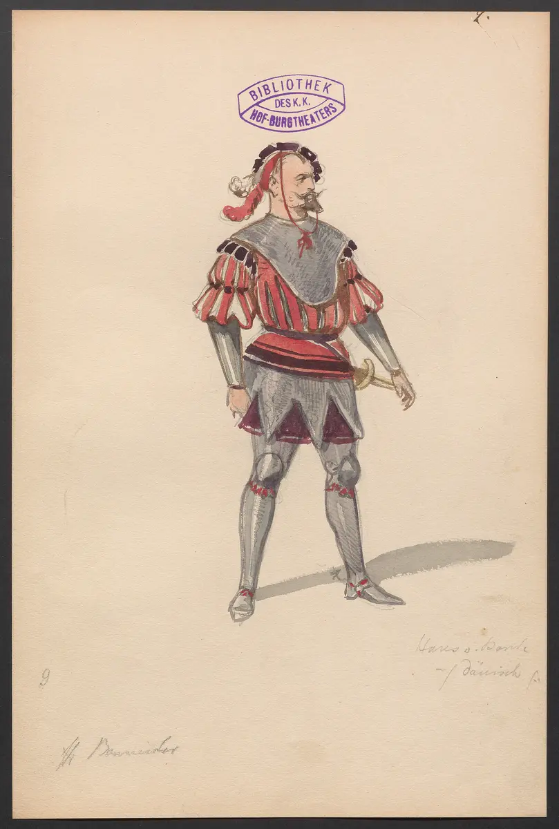 Gustav Wasa, oder Maske für Maske, Titel der Serie: Figurinen des k.k. Hof-Burgtheaters