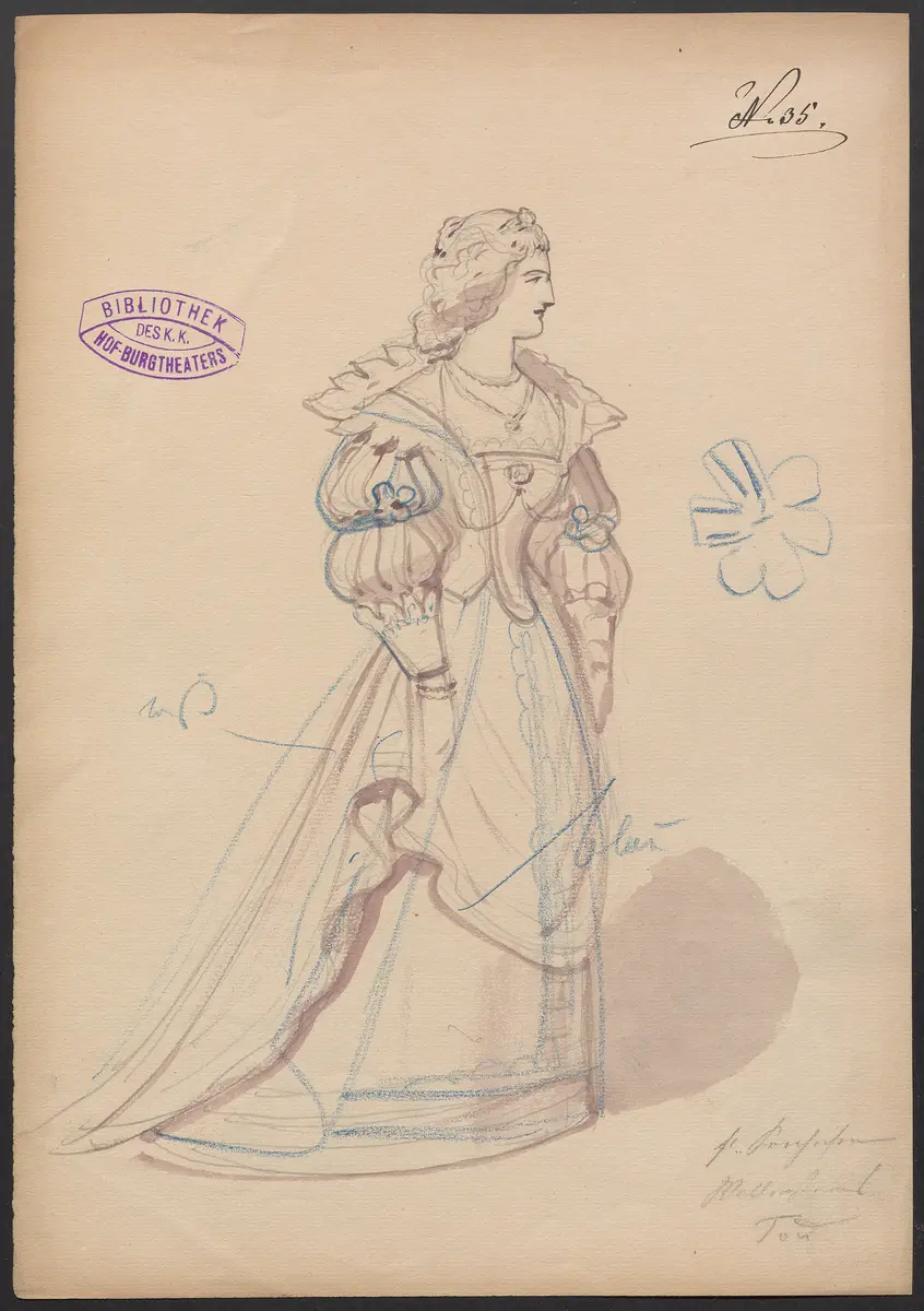 Wallensteins Tod, Titel der Serie: Figurinen des k.k. Hof-Burgtheaters