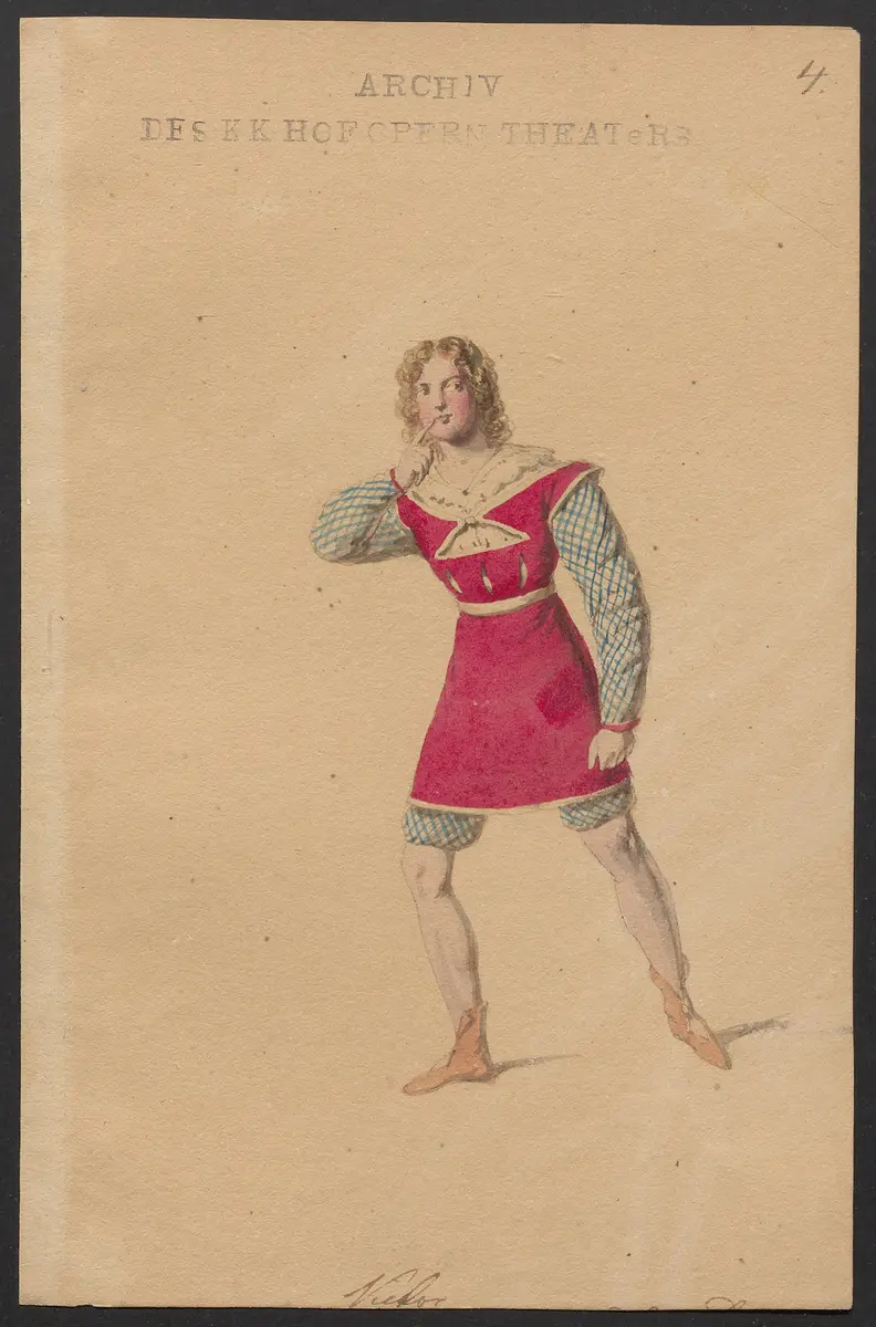 König Waldemar, oder Die dänischen Fischer, Titel der Serie: Figurinen des k.k. Hofoperntheaters