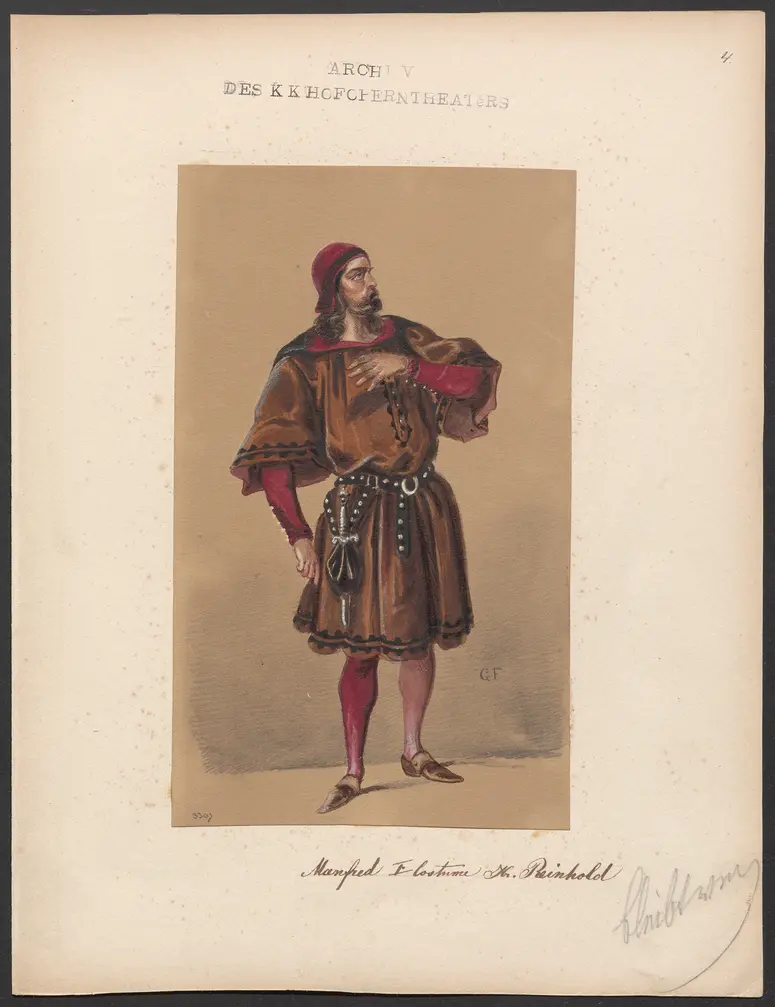 Die sizilianische Vesper, Originaltitel: Les vêpres siciliennes, Titel der Serie: Figurinen des k.k. Hofoperntheaters