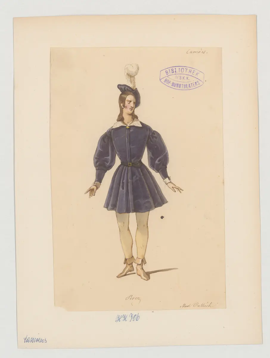 Camoens, Titel der Serie: Figurinen des k.k. Hof-Burgtheaters