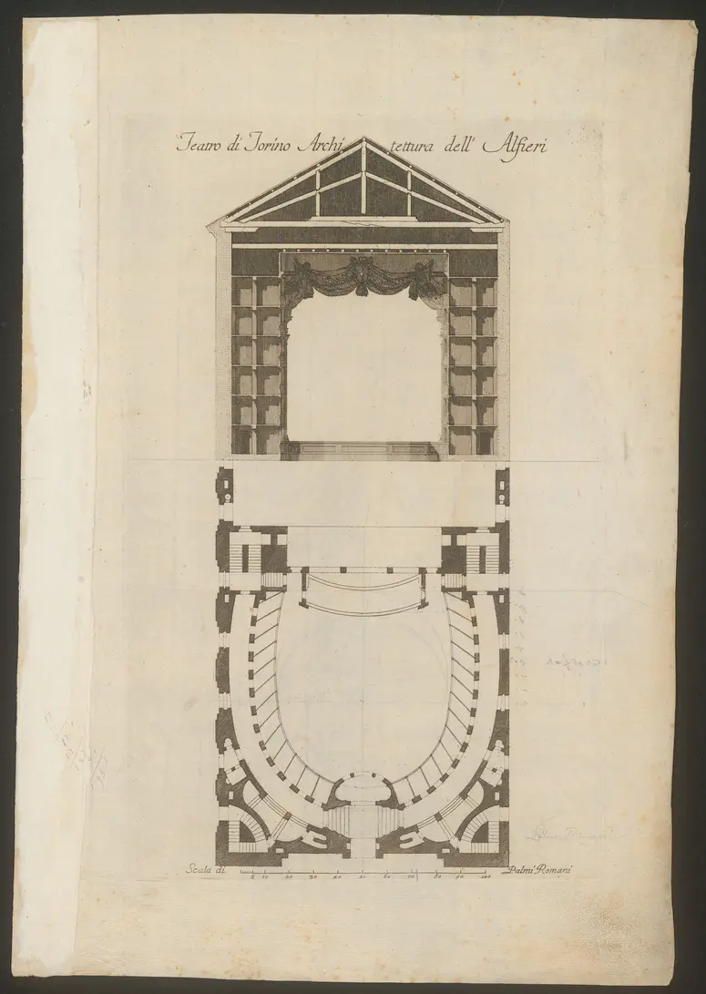Turin, Teatro Alfieri, Titel in Vorlageform: Teatro di Torino Architettura dell'Alfieri