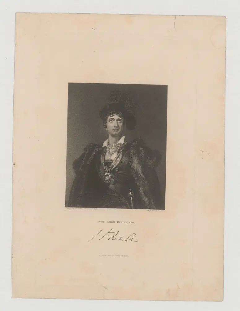 John Philipp Kemble, Verweis auf Stücktitel: Hamlet
