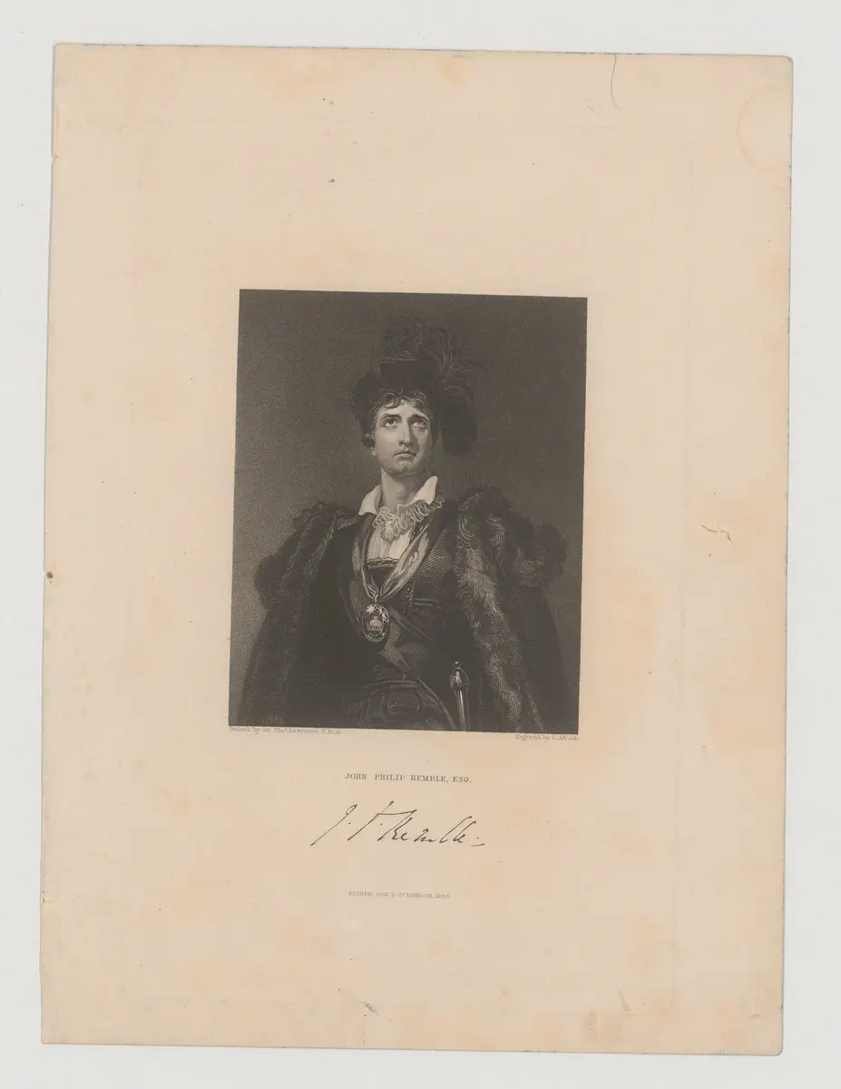 John Philipp Kemble, Verweis auf Stücktitel: Hamlet