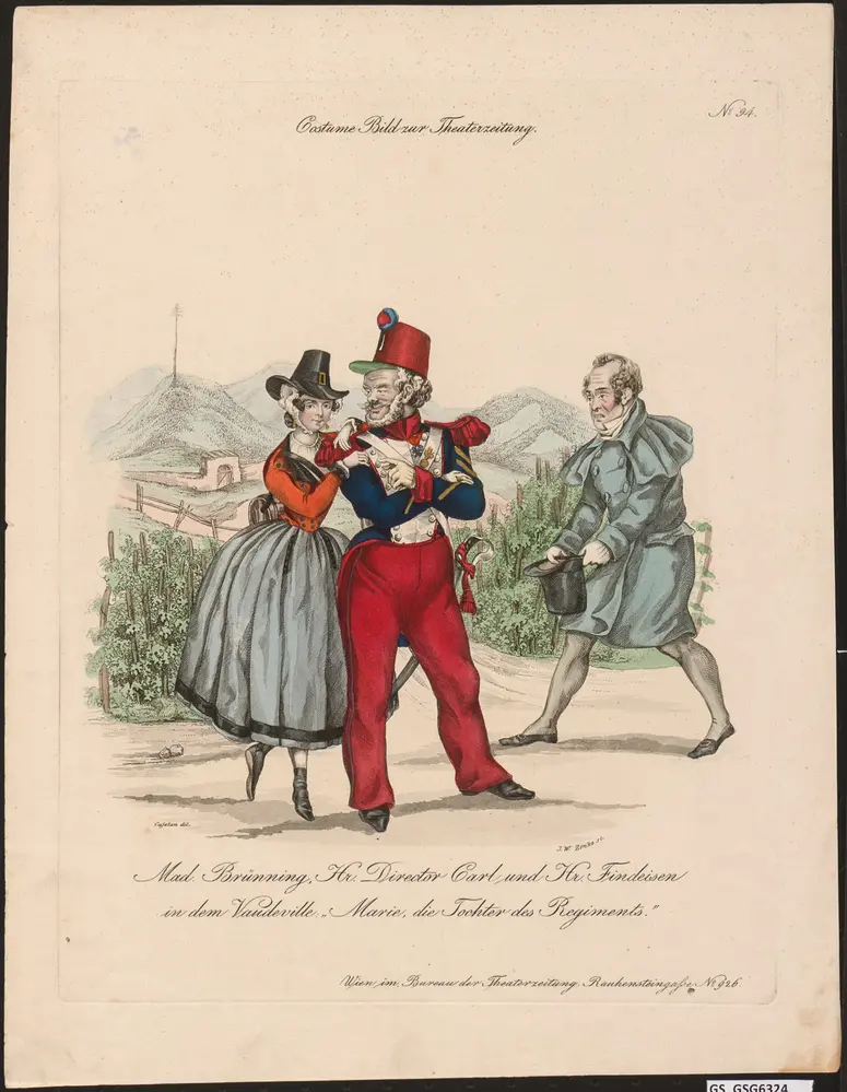 Marie, die Tochter des Regiments, Alternativtitel: Die Regimentstochter, Titel der Serie: Costume-Bild, Name der Zeitschrift: Wiener Theaterzeitung