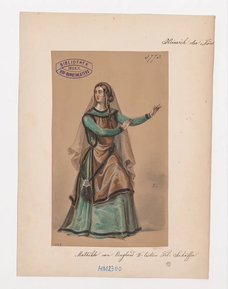 Heinrich der Löwe, Titel der Serie: Figurinen des k.k. Hof-Burgtheaters