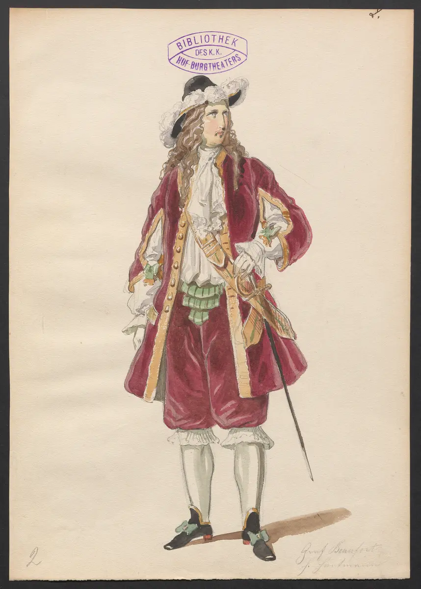 Die Bastille, Titel der Serie: Figurinen des k.k. Hof-Burgtheaters