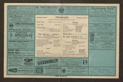 Kabarett Fledermaus, Titel in Vorlageform: Fledermaus Theater und Cabaret, Verweis auf Stücktitel: Zieh dich an - Amélie!, Verweis auf Stücktitel: Goethe, Verweis auf Stücktitel: Elektra