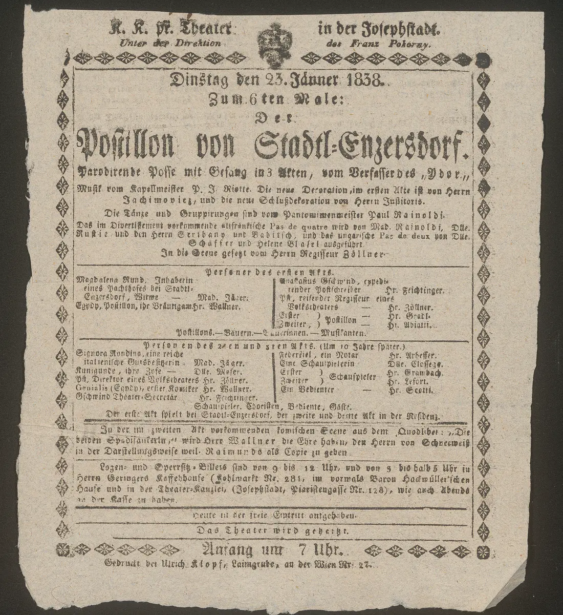Der Postillon von Stadl-Enzersdorf