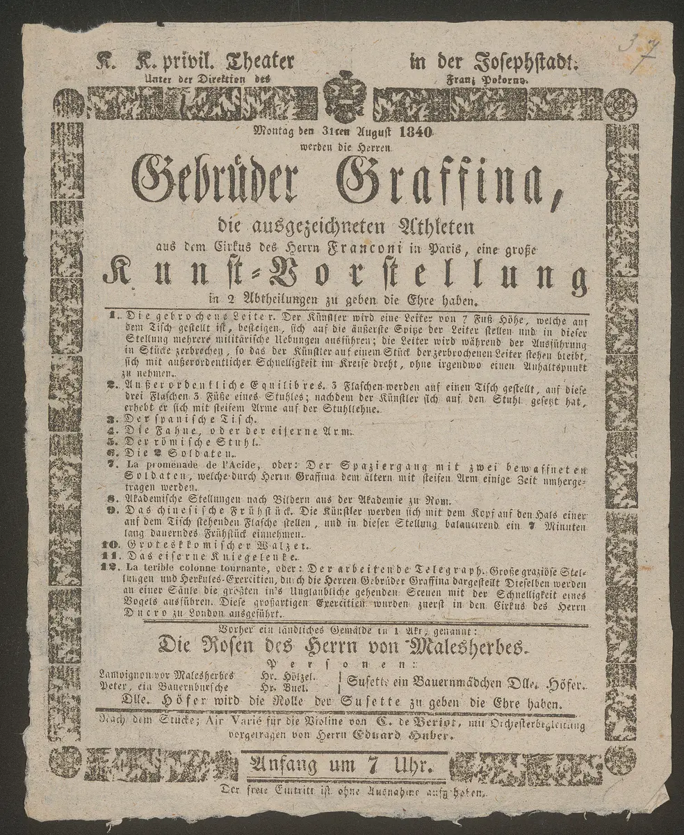 Gebrüder Graffina, Die Rosen des Herrn von Malesherbes