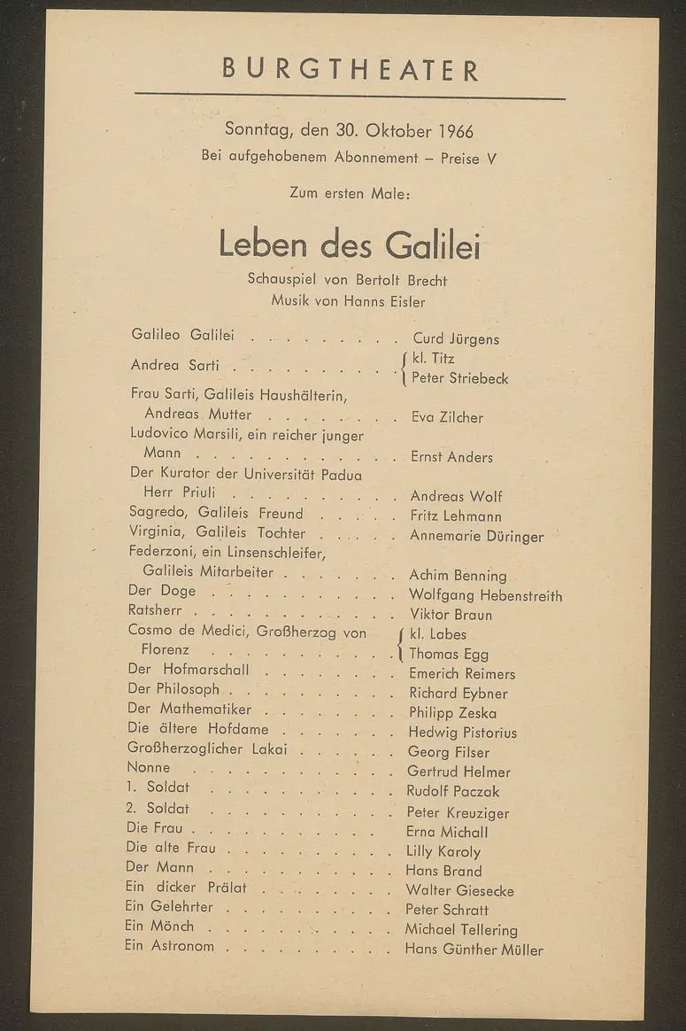 Leben des Galilei