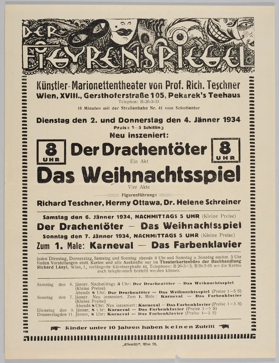 Der Figurenspiegel, Verweis auf Stücktitel: Der Drachentöter, Verweis auf Stücktitel: Das Weihnachtsspiel