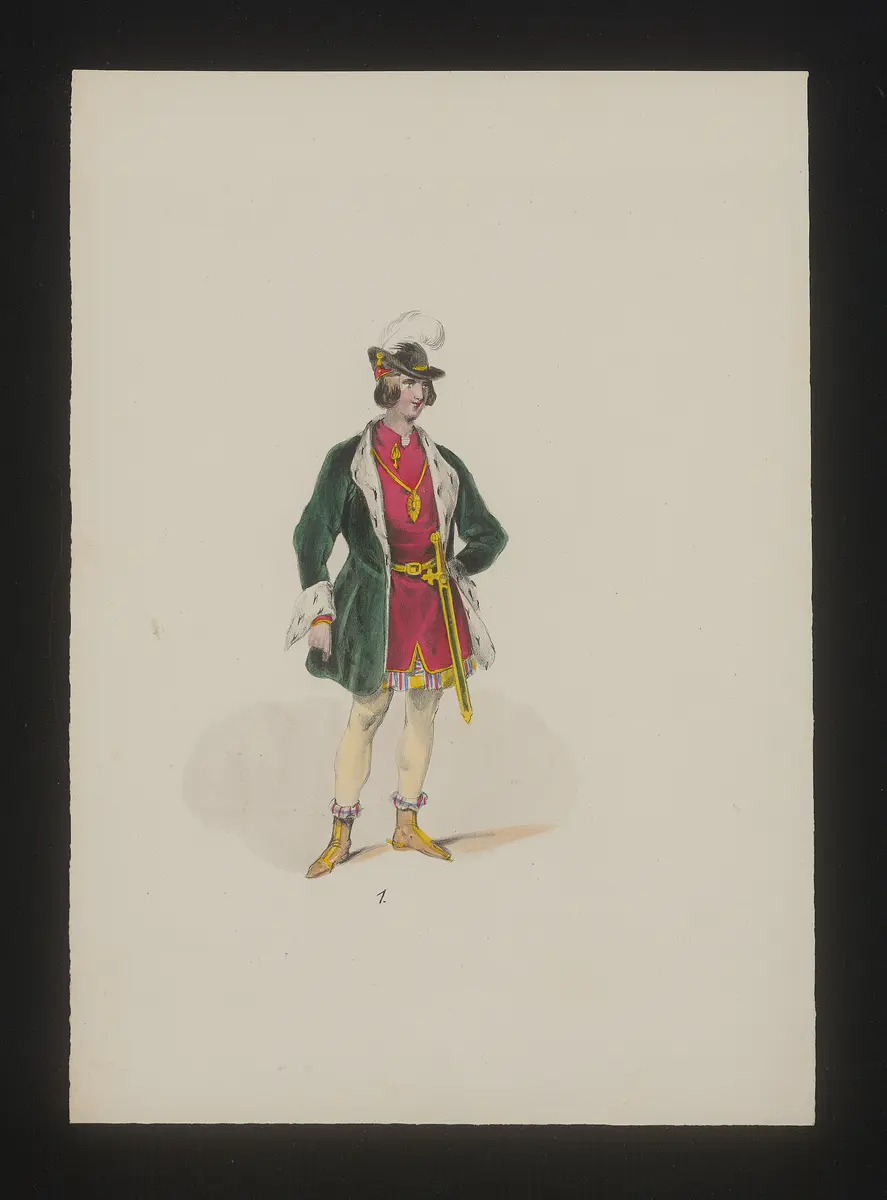 Die Körbe, Titel der Serie: Neue Costume-Sammlung verschiedener Zeiten und Nationen