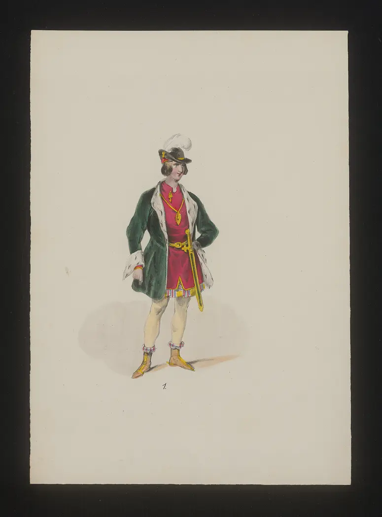Die Körbe, Titel der Serie: Neue Costume-Sammlung verschiedener Zeiten und Nationen