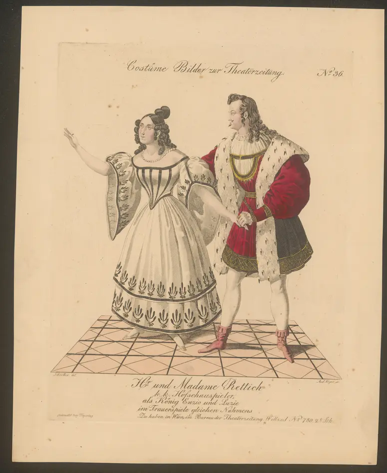 König Enzio, Titel der Serie: Costume-Bild, Name der Zeitschrift: Wiener Theaterzeitung