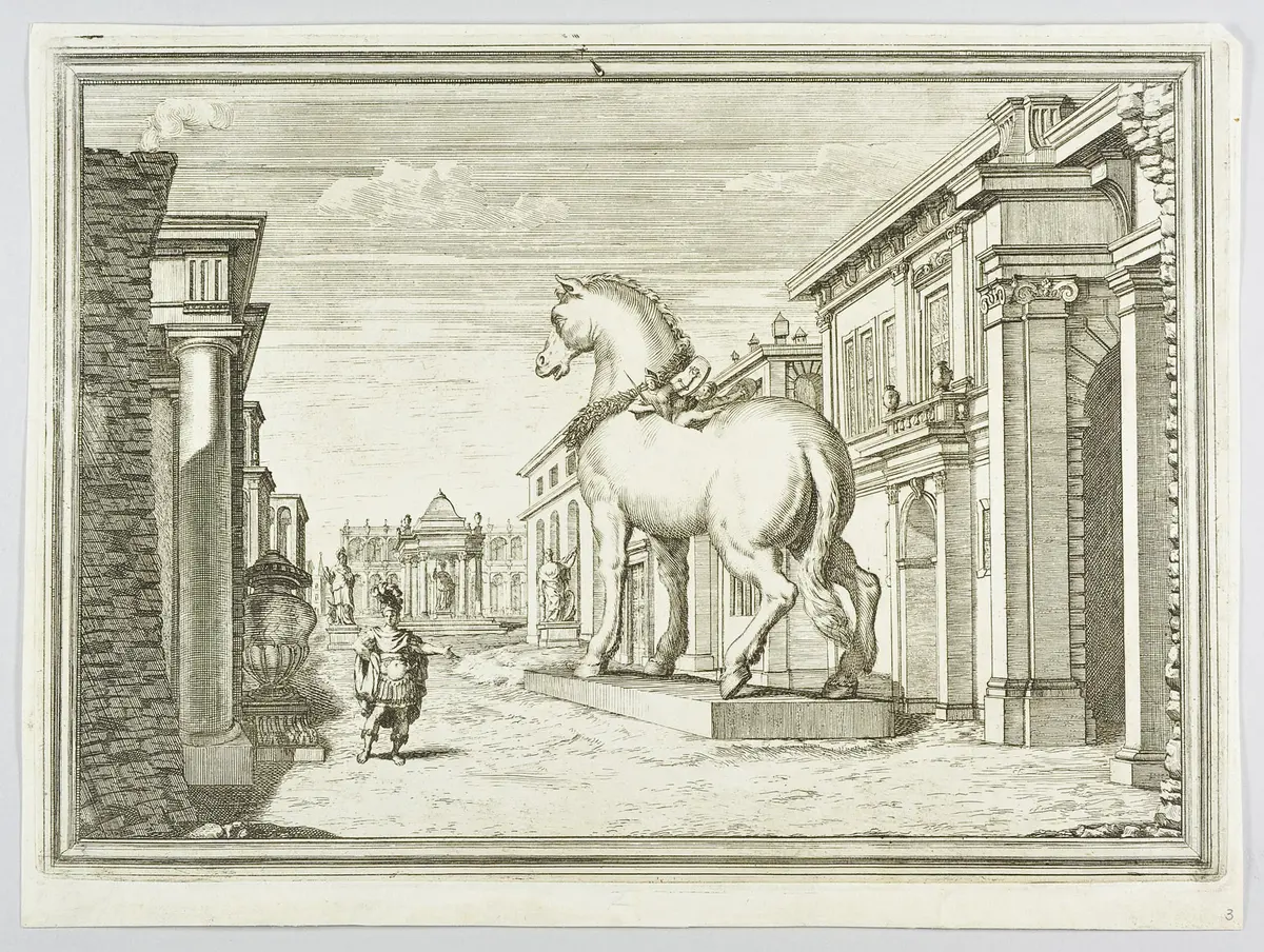 Il Greco in Troia, Titel in Vorlageform: Il Greco in Troia festa teatrale rappresentata in Firenze per le nozze de' serenissimi sposi Ferdinando terzo principe di Toscana, e Violante Beatrice principessa di Baviera