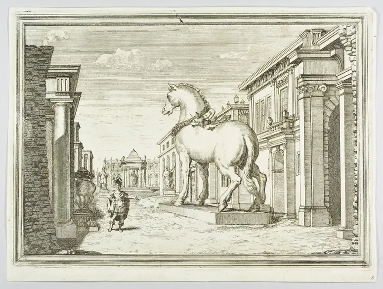 Il Greco in Troia, Titel in Vorlageform: Il Greco in Troia festa teatrale rappresentata in Firenze per le nozze de' serenissimi sposi Ferdinando terzo principe di Toscana, e Violante Beatrice principessa di Baviera