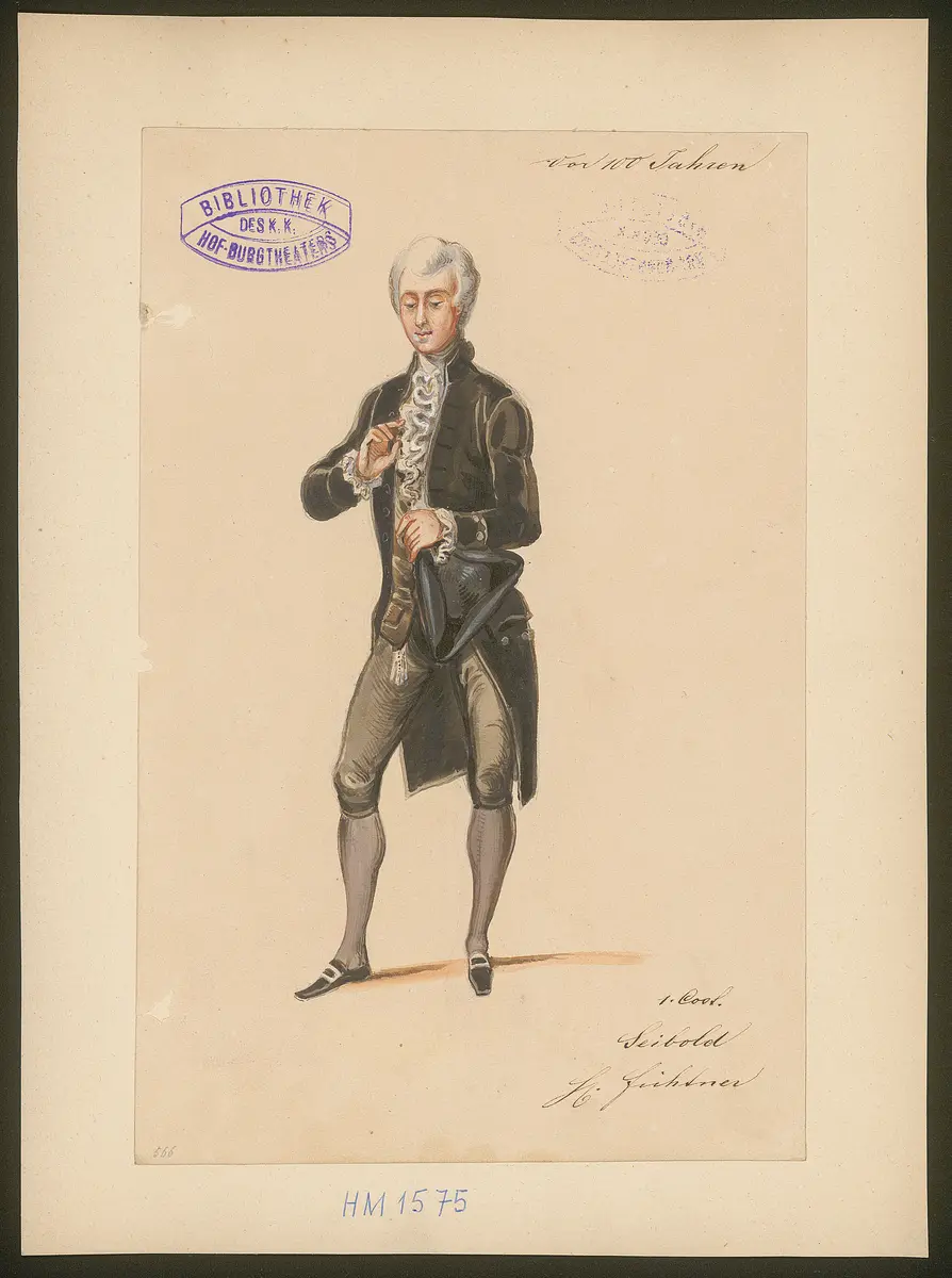 Vor hundert Jahren, Titel der Serie: Figurinen des k.k. Hof-Burgtheaters