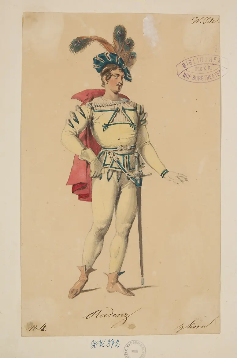 Wilhelm Tell, Titel der Serie: Figurinen des k.k. Hof-Burgtheaters