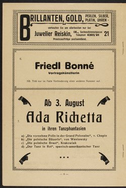 Theater und Kabarett Hölle, Revanche, Das Amüsiermädel