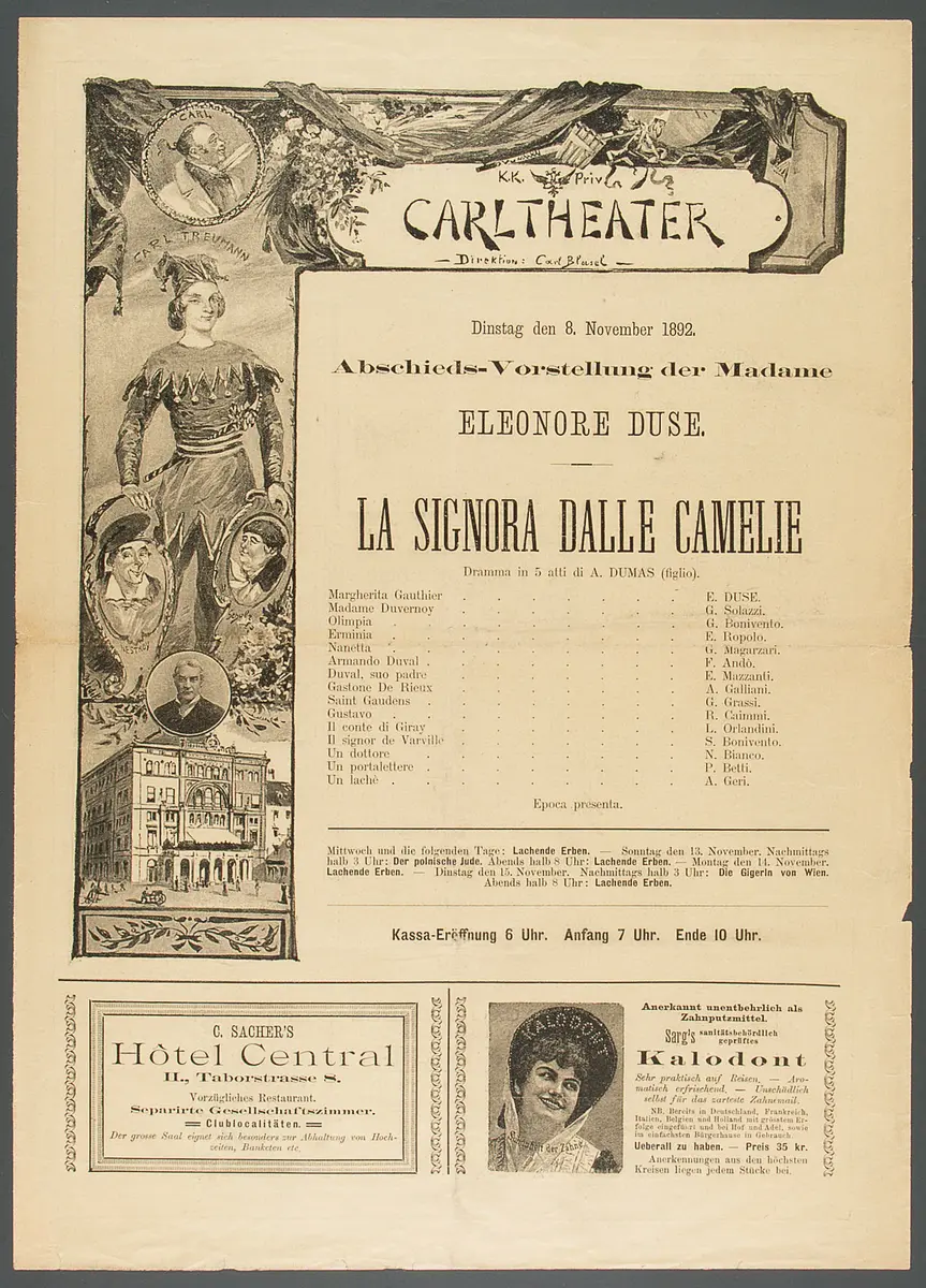 Die Kameliendame, Titel in Vorlageform: La Signora dalle Camelie