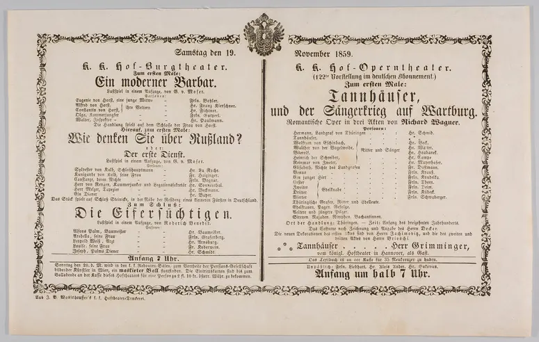 Tannhäuser und der Sängerkrieg auf der Wartburg, Ein moderner Barbar, Wie denken Sie über Russland? oder: Der erste Dienst, Die Eifersüchtigen