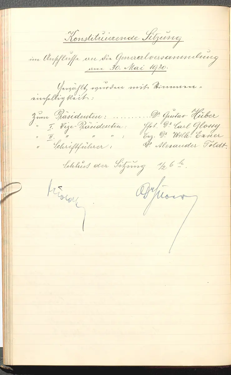 Protokolle der Ausschusssitzungen des Vereines des Deutschen Volkstheaters in Wien