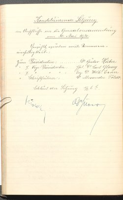 Protokolle der Ausschusssitzungen des Vereines des Deutschen Volkstheaters in Wien