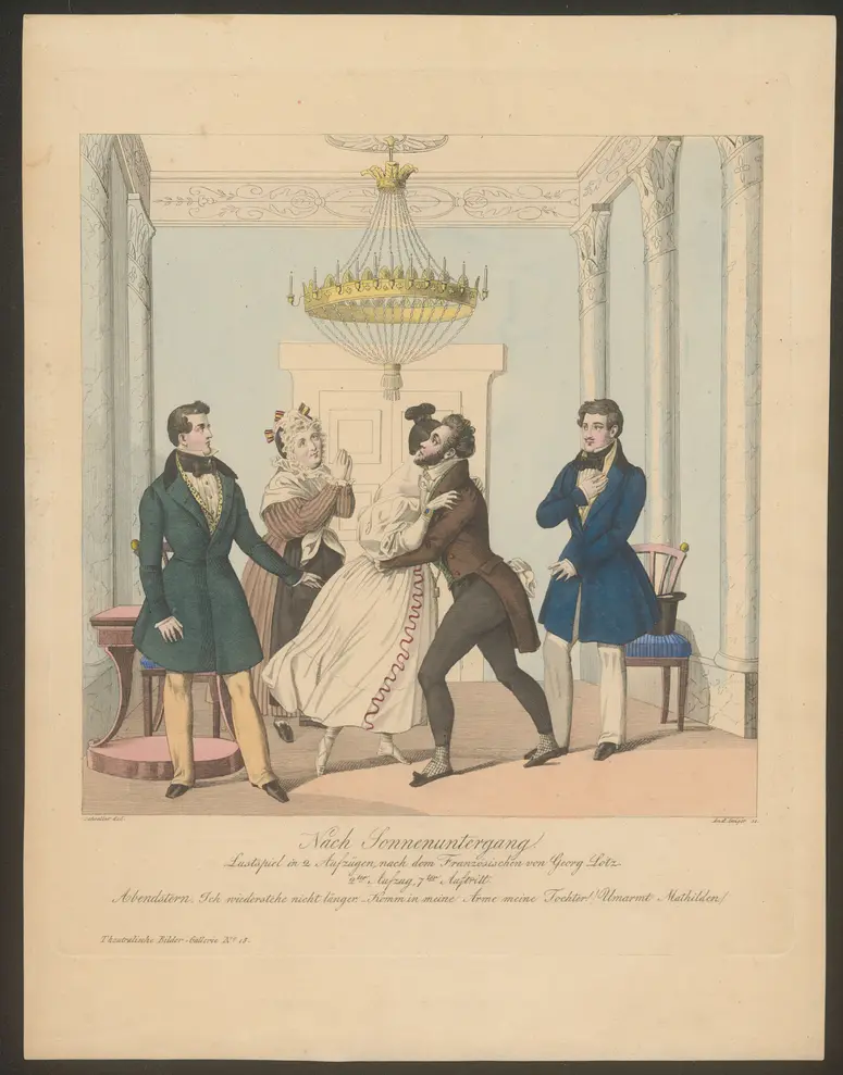 Nach Sonnenuntergang, Titel der Serie: Theatralische Bilder-Gallerie, Name der Zeitschrift: Wiener Theaterzeitung