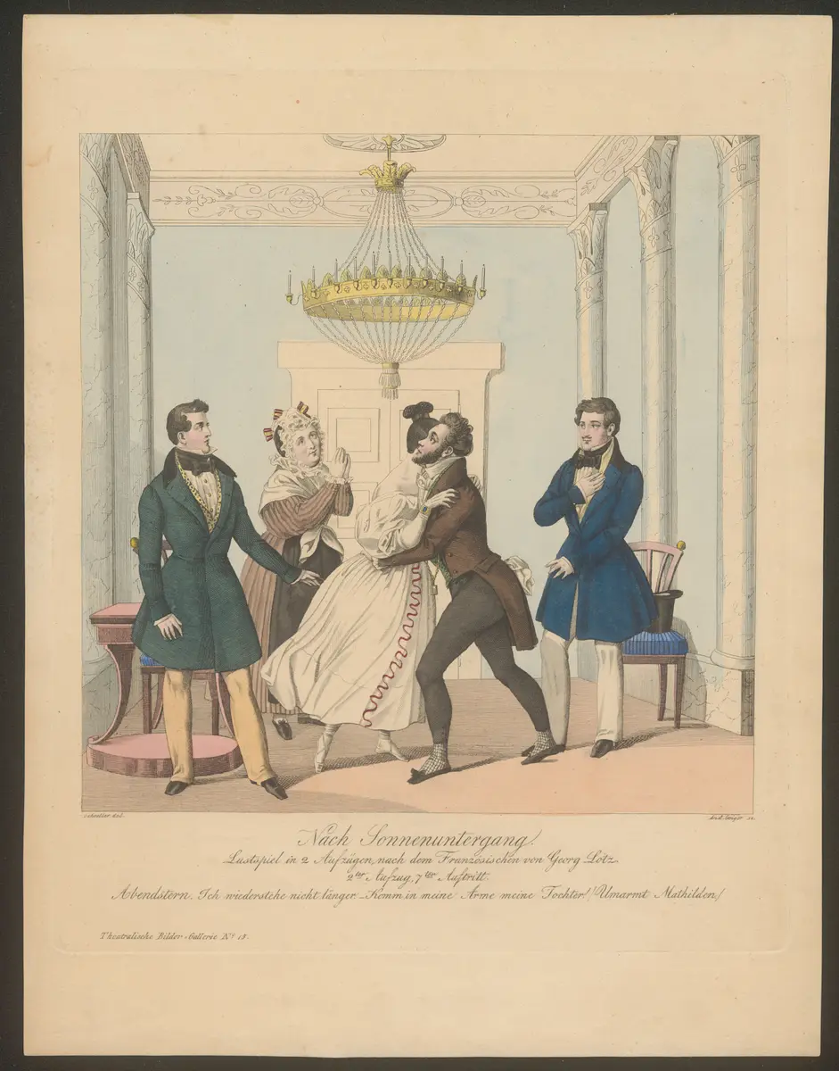 Nach Sonnenuntergang, Titel der Serie: Theatralische Bilder-Gallerie, Name der Zeitschrift: Wiener Theaterzeitung
