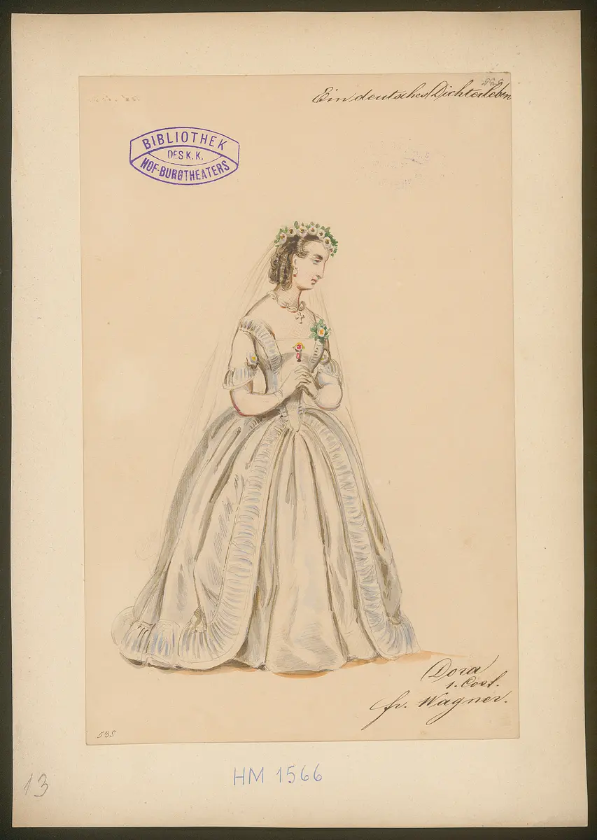 Ein deutsches Dichterleben, Titel der Serie: Figurinen des k.k. Hof-Burgtheaters