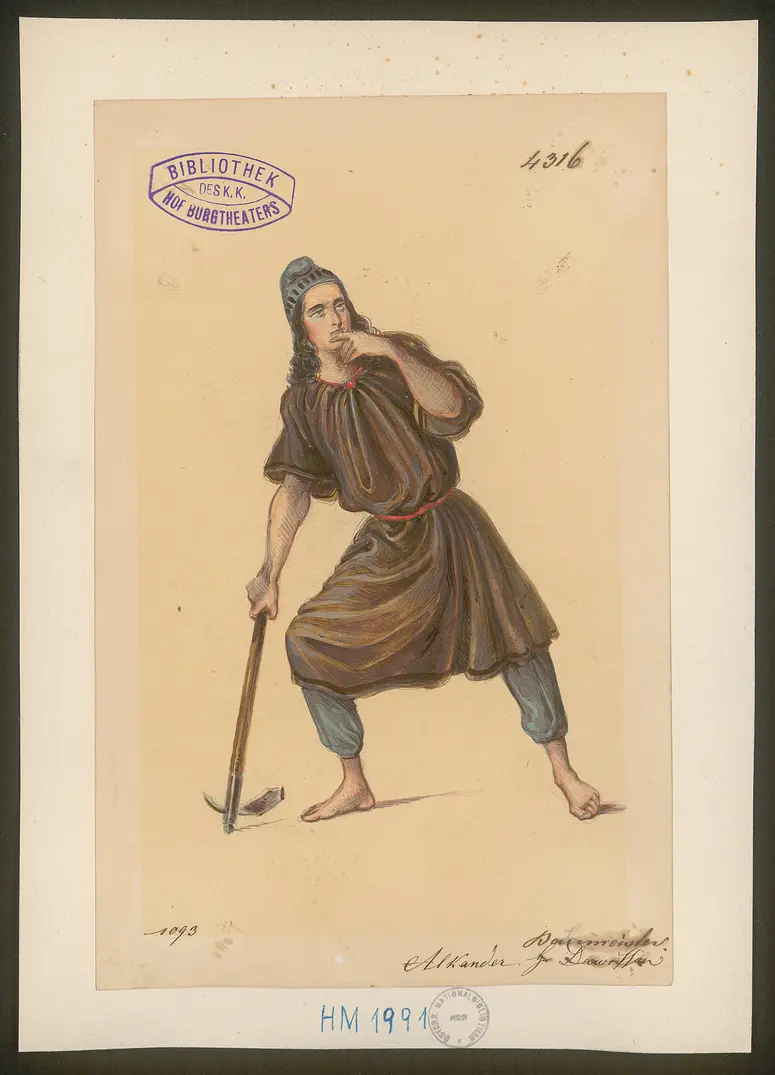 Alexander und Darius, Titel der Serie: Figurinen des k.k. Hof-Burgtheaters