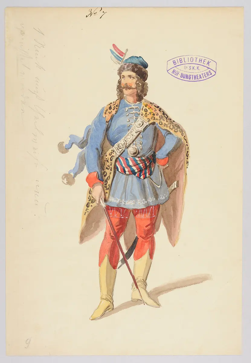 Am Tage von Oudenaarde, Alternativtitel: Am Tage von Oudenarde, Titel der Serie: Figurinen des k.k. Hof-Burgtheaters