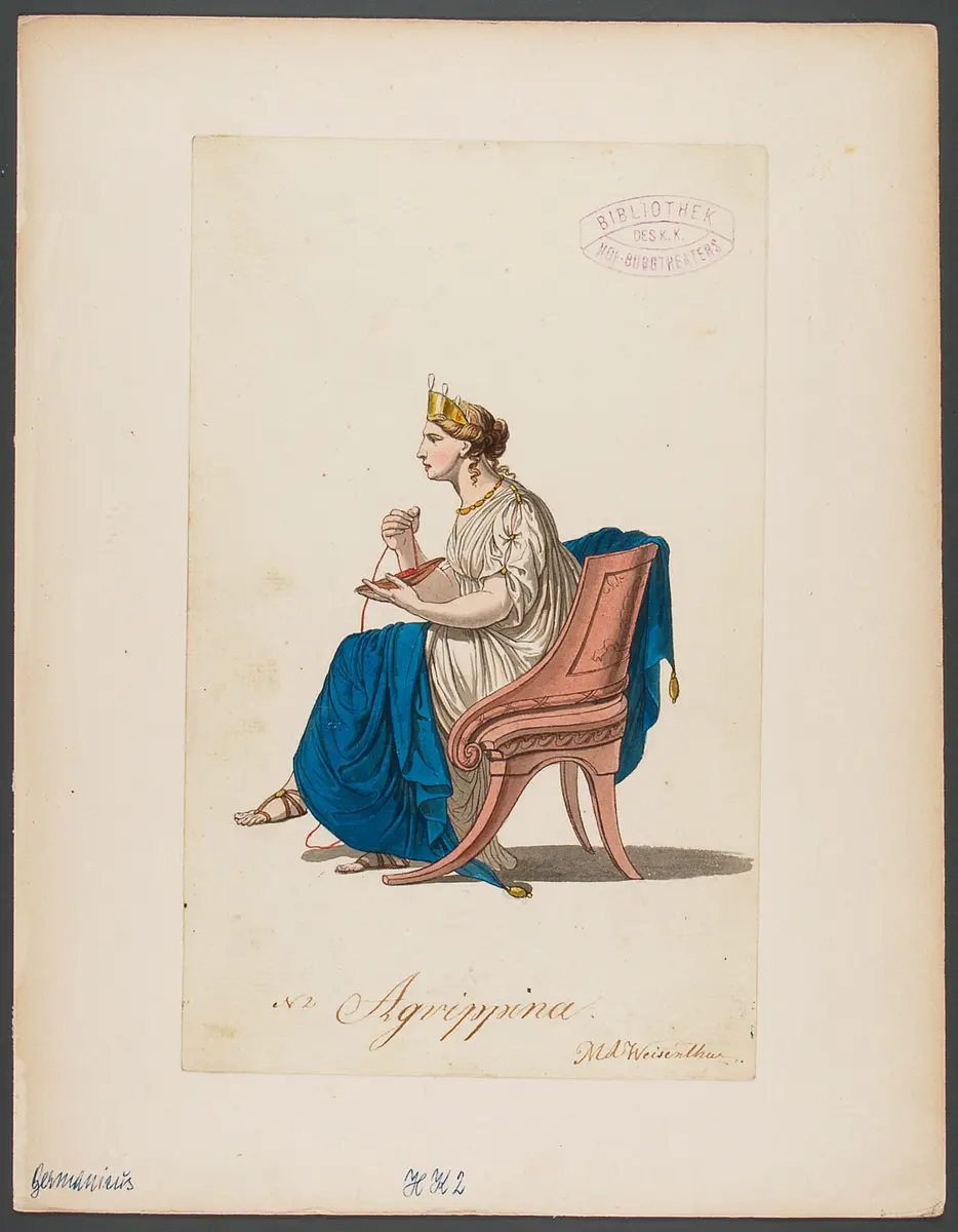 Germanicus, Titel der Serie: Figurinen des k.k. Hof-Burgtheaters