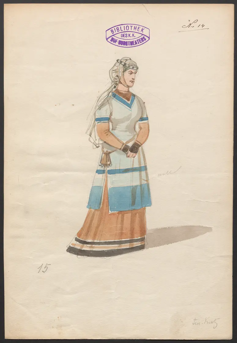 Lady Gloster, Titel der Serie: Figurinen des k.k. Hof-Burgtheaters