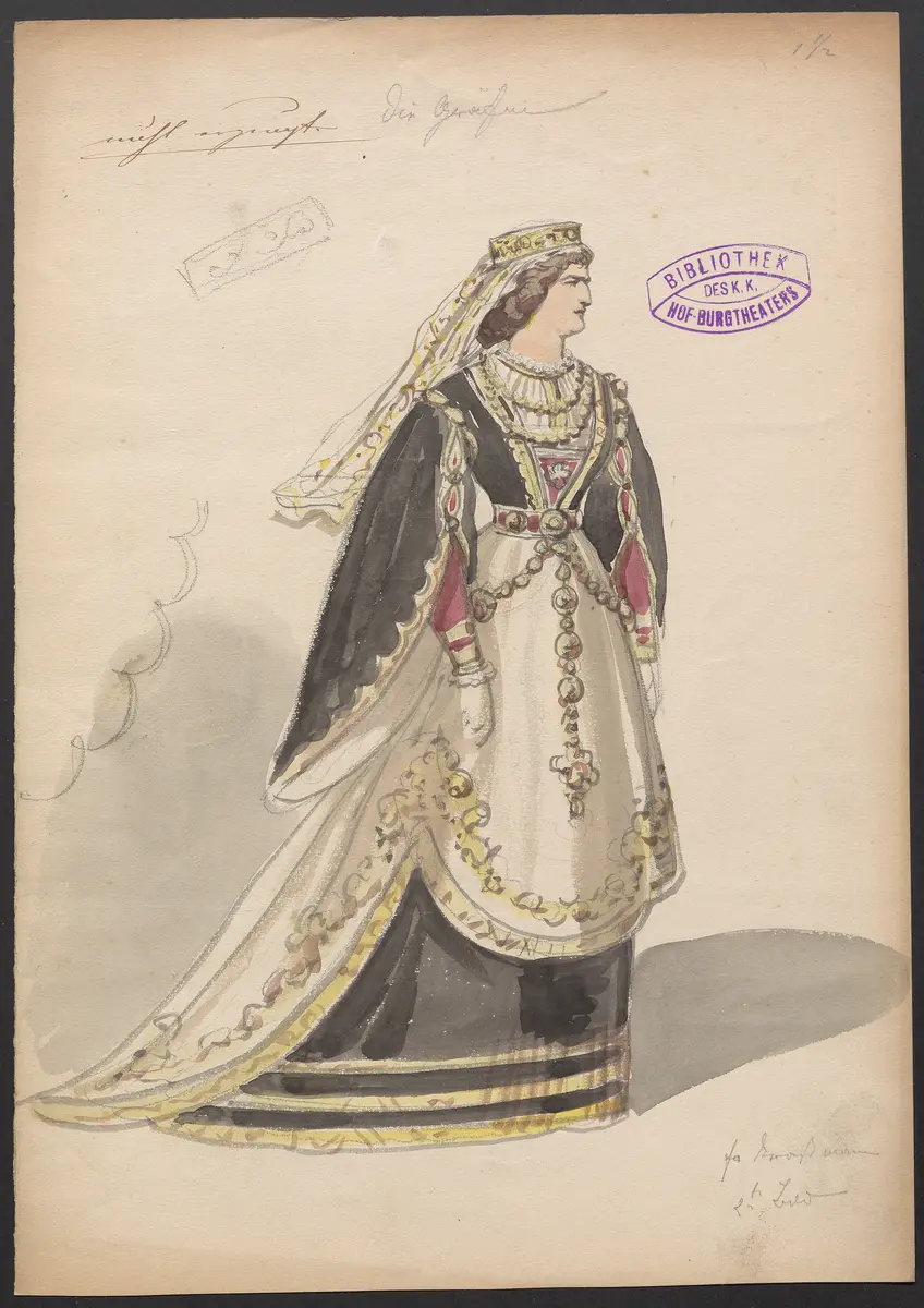 Die Piccolomini, Titel der Serie: Figurinen des k.k. Hof-Burgtheaters