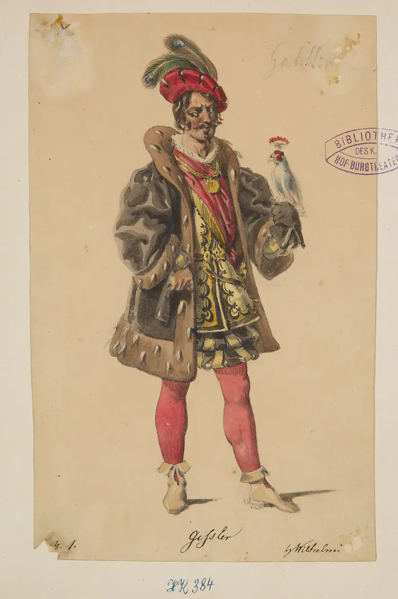 Wilhelm Tell, Titel der Serie: Figurinen des k.k. Hof-Burgtheaters