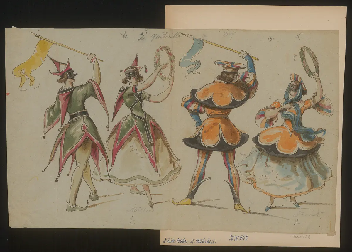 Der Liebe Wahn und Wahrheit, Titel der Serie: Figurinen des k.k. Hof-Burgtheaters